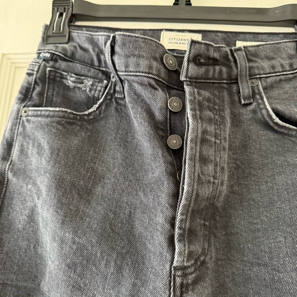 Citizens of Humanity Charlotte High Rise Straight Jeans in Happy Hour Black 23 - Picture 5 of 10